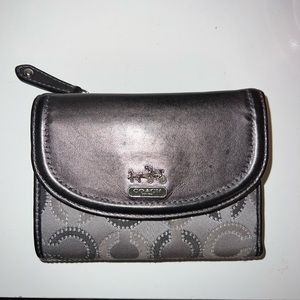Coach medium trifold enveloppe wallet grey